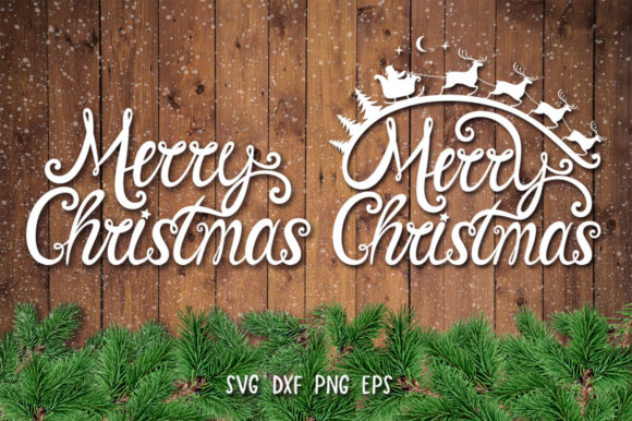 Merry Christmas SVG Review: Santa Sleigh Design